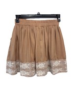 Comme Toi Mini Short Flare Skirt Burnt Orange Lined Pockets Size Small - $13.54 CAD