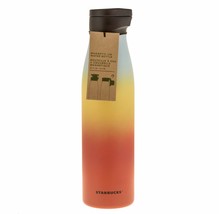 Starbucks Gradient Orange Blue Spring Water Bottle Magnetic Lid 20 oz Un... - £53.56 GBP