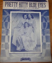 Pretty Kitty Blue Eyes by Mann Curtis &amp; Vic Mizzy Sheet Music 1944 - $2.99