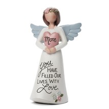 &quot;Mom You Have Filled Our Lives With Love&quot; Graceful Sentiments Angel Figu... - £12.55 GBP