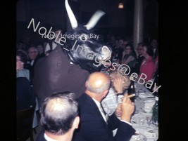 1968 Large Bull Head Costume Restaurant People Switzerland Ektachrome 126 Slide - £3.16 GBP