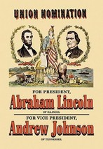 Union Nomination - Abraham Lincoln and Andrew Johnson - Art Print - £17.57 GBP+