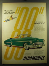 1950 Oldsmobile Cars Ad - Make a date with a Rocket 8 - £14.46 GBP