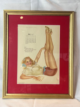 The Varga Girl Pin-up Calendar Girl May 1948 Framed &amp; Matted USA - £47.17 GBP