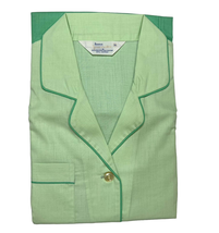 Vintage Sears Jamarettes Womens Pajamas Size 36 M Seafoam Green Piping New - $79.15