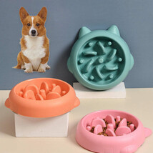 Pet Dog Cat Slow Feeder Bowls Anti Choking Slow Feeder Dish Bowl Home Do... - $12.90+