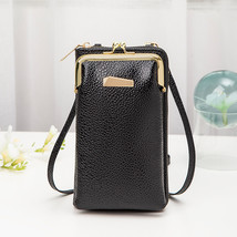 Double-Layer Clip Mobile Phone Bag Ladies Bag Women&#39;s Bag Double-Layer Shoulder  - £25.42 GBP