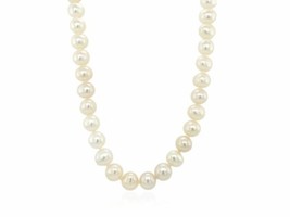 14K yellow gold White Freshwater Pearl Necklace/Pearl necklace bridal jewelry - £832.31 GBP+
