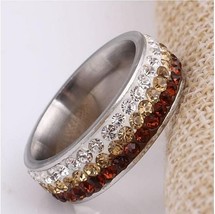 Ring Color: CLASSIC CHAMPAGNE,Ring Size: 11 - Cocktail & Mocktail Rings CZ Cryst - $38.49