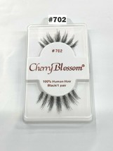 Cherry Blossom Eyelashes Model #702 100% Human Hair Black 1 Pair Per Each Pk - $1.89