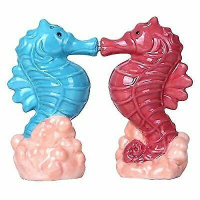 Seahorses Marine Life Hippocampus Magnetic Salt and Pepper Shaker Set Decor