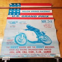 ACA Willow Springs Raceway U.S. Grand Prix Motorcycle Racing Poster - $296.95
