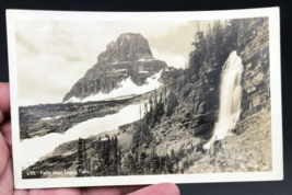 VTG 1947 RPPC Falls Near Logan Pass Glacier National Park MT Postcard Marble - £9.73 GBP