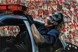 Joker Police Car Joaquin Phoenix Film Poster Giclee Print Art 36x24 Mondo Batman - £94.80 GBP