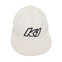 K1 White Cap Hat 210 Fitted by FlexFit Size 6 7/8-7 1/4 Premium Fitted Cap - $7.66