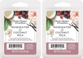 Better Homes and Gardens Scented Wax Cubes 2.5oz 2-Pack (Rosewater Cocon... - $11.99