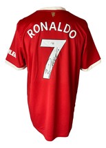Cristiano Ronaldo Autografato Manchester United Adidas Calcio Maglia Bas ITP - £695.77 GBP