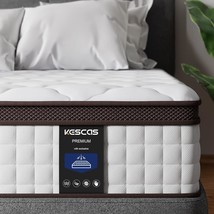 Kescas Full Mattress, 10 Inch Hybrid Mattress With Memory Foam, Medium F... - $309.99