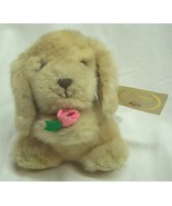 VINTAGE RUSS Caress Soft Pets JAMIE DOG W/ PINK ROSE 5&quot; Plush STUFFED AN... - €14,10 EUR