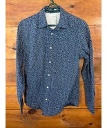 Selected Homme Slim Fit Button Down Dress Shirt Sz 15.75 Medium Blue Lon... - $320.39 MXN