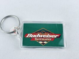 Vintage Budweiser Beer Master Beer School Green Acrylic Keychain Key Chain - $8.00