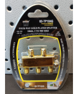 Video Splitter 4 Way Gold Plated Splitter 100db. 5 to 900 MHZ Adapter Connector - $7.25