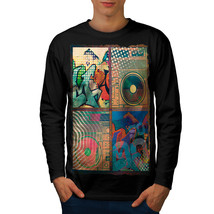Wellcoda Urban Rap Street Music Mens Long Sleeve T-shirt, Art Graphic Design - £17.90 GBP