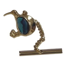 Vtg Paua Abalone Shell New Zealand Kiwi Bird Tie Tack Pin Exotic Bird Brooch - £29.40 GBP