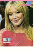 Hilary Duff teen magazine pinup clipping double sided Top 10 Lizzie Mcguire - $6.00