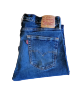 Levis 514 Jeans Straight Fit Stretch Blue Flex Denim Mens 34 x 32 Red Tab - $21.73