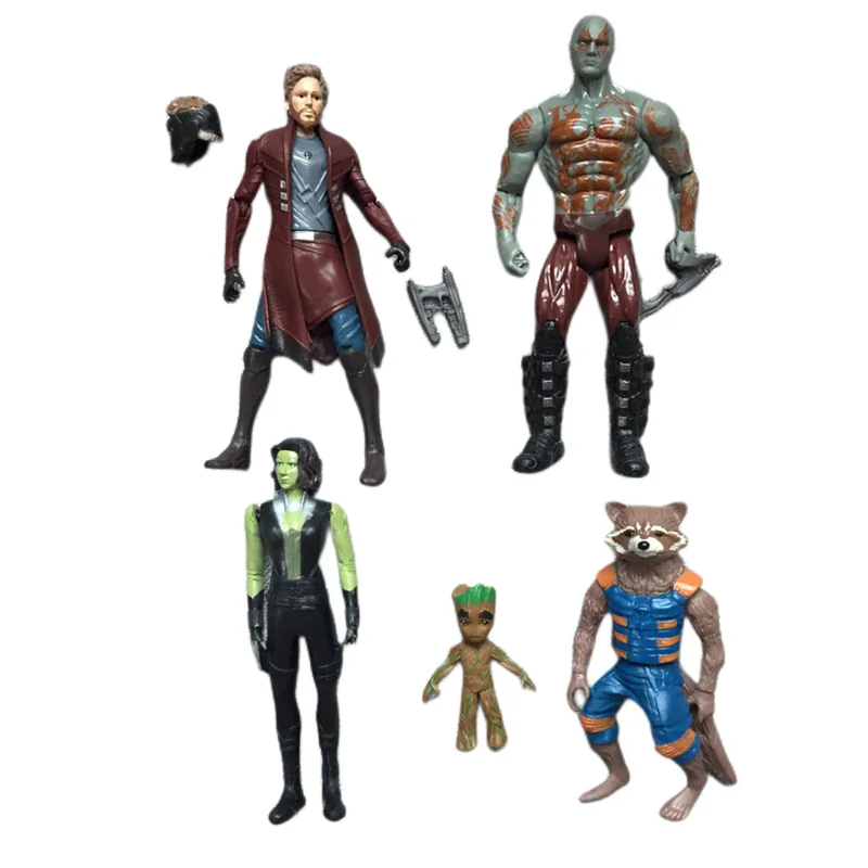 Y 7 17cm 5pcs lot guardians of the galaxy pvc action figure collectible model toy groot thumb200