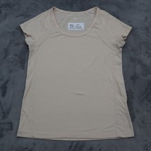 Zella Shirt Womens XS Tan Short Sleeve Round Neck Casual Pullover Tee - £8.65 GBP