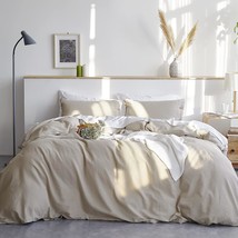 Linen Duvet Cover King Linen Cotton Blend Duvet Cover Set - 3 Pieces Comforter C - £85.36 GBP