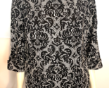 Talbot's Woman Petites  Black  &amp; Wh Paisley Lined 3/4 Sl High Neck Jacke... - $75.99