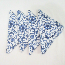 FORESTON China Seas Porcelain Blue Rosette 4-PC Dinner Napkin Set - $34.00