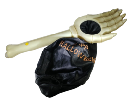 Gemmy Talking Trick or Treat Skeleton Hand Halloween Candy Treats Bag Sack Works - £19.42 GBP