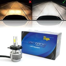 6500k H4 SMD COB 360° LED White Motorcycle Headlight HID Hi/Low Light Bulb - £36.04 GBP