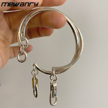 Mewanry 925 Stamp Lock Knot Bracelet for Women Vintage INS Fashion Simple Person - £11.05 GBP