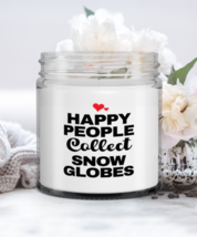 Snow Globes Collector Candle - Happy People Collect - Funny 9 oz Hand Po... - £15.98 GBP
