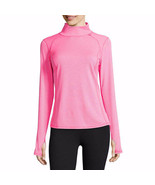 Xersion Women&#39;s Mock Neck Pull Over Long Sleeve Shirt Pink X-LARGE Athle... - $31.81 CAD