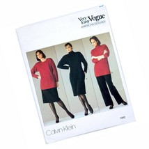 Vogue 1212 American Designer Original Calvin Klein Cut Sewing Pattern 19... - $16.82