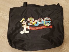 Vintage DISNEY Cruise Line 2008 Walt Disney Embroidered Black Handle Tot... - $29.98