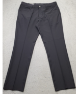 Dunning Golf Chino Pants Men&#39;s 34/30 Black Performance Flat Front Straig... - $54.03 CAD