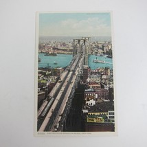 Postcard New York City Brooklyn Bridge &amp; East River Antique UNPOSTED RARE - £11.95 GBP
