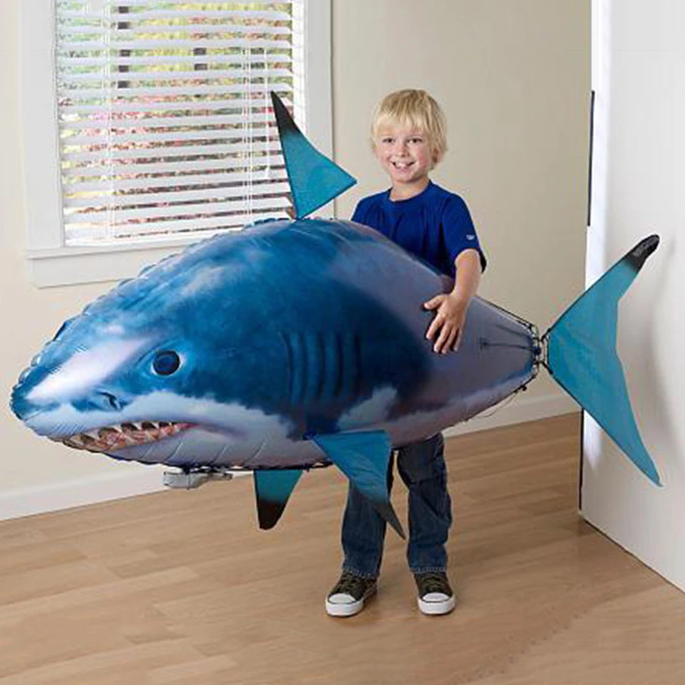 RC Shark Toys Air Swimming Remote Control Animal Infrared Fly Air Balloons Clo - £23.39 GBP