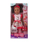 My Life As 18 inch Poseable Black Hello Kitty Baker Doll with Dark Brown Hair - £39.96 GBP
