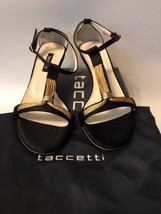 NWB Taccetti Marica Sandal Heels Color: Black Size 7 - £26.36 GBP
