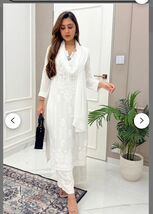 Chikankari Kurtis for Women Pakistani Salwar Kameez Suit Set Indian Dres... - $89.55
