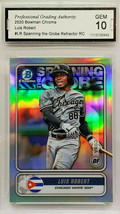 Graded 10! Luis Robert Rookie Refractor! 2020 Bowman Chrome #STG-LR Spanning - £143.84 GBP