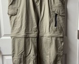 BC Clothing Convertible Cotton Blend Hiking Pants Mens XXLG  30 Khaki Taupe - $25.69